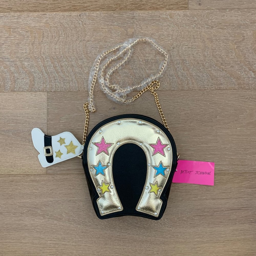 NWT Betsey Johnson Horseshoe Kitsch Crossbody Bag